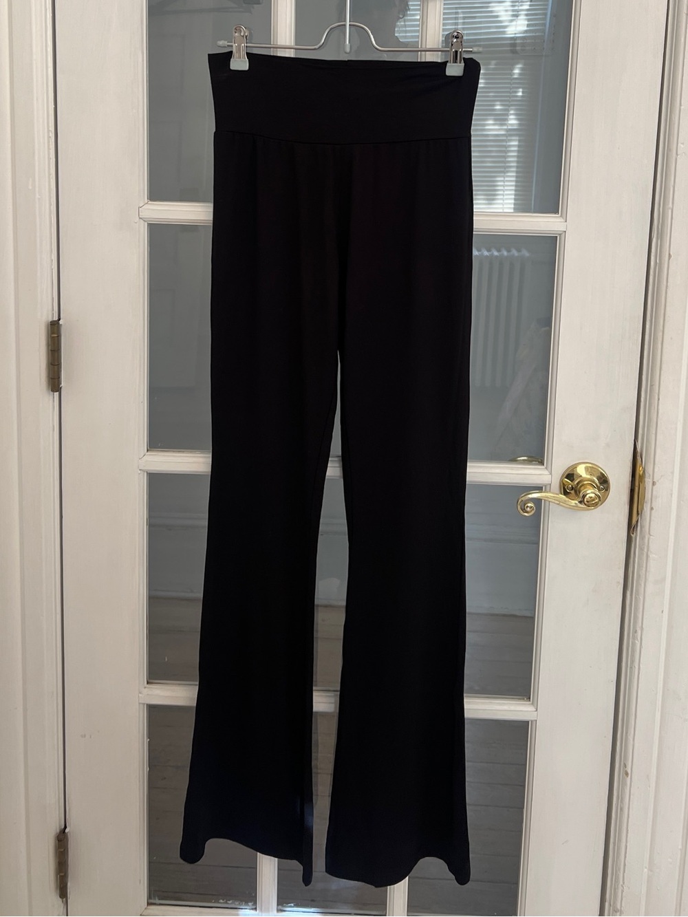 WAVERLES Women's Black Pull On High Waist Flare Leg Pants Size M NEW
